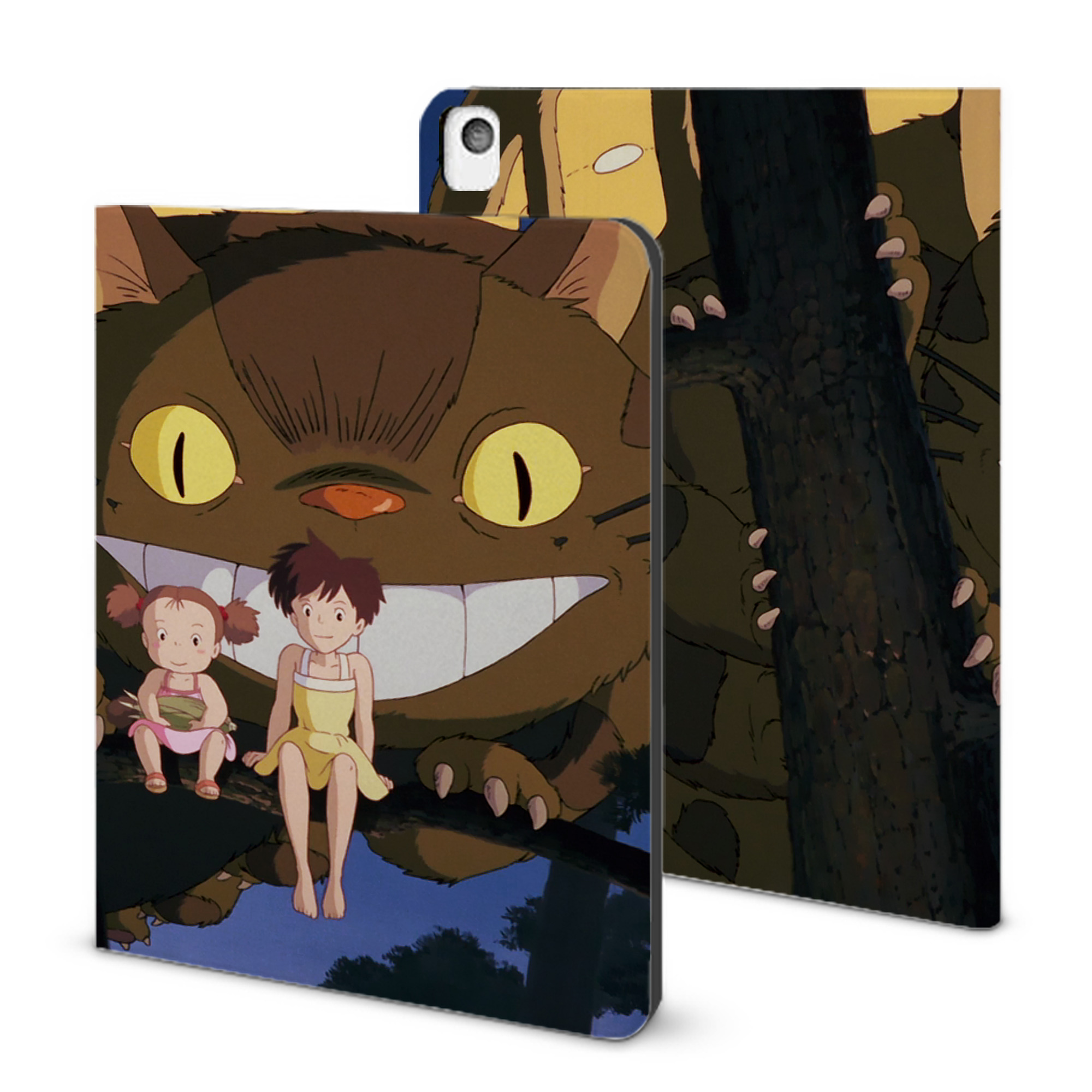 （画像用） となりのトトロ 草壁メイ 草壁サツキ My Neighbor Totoro Satsuki Kusakabe Mei Kusakabe IPadケース ペンホルダー付き ブックスタイルデザイン
